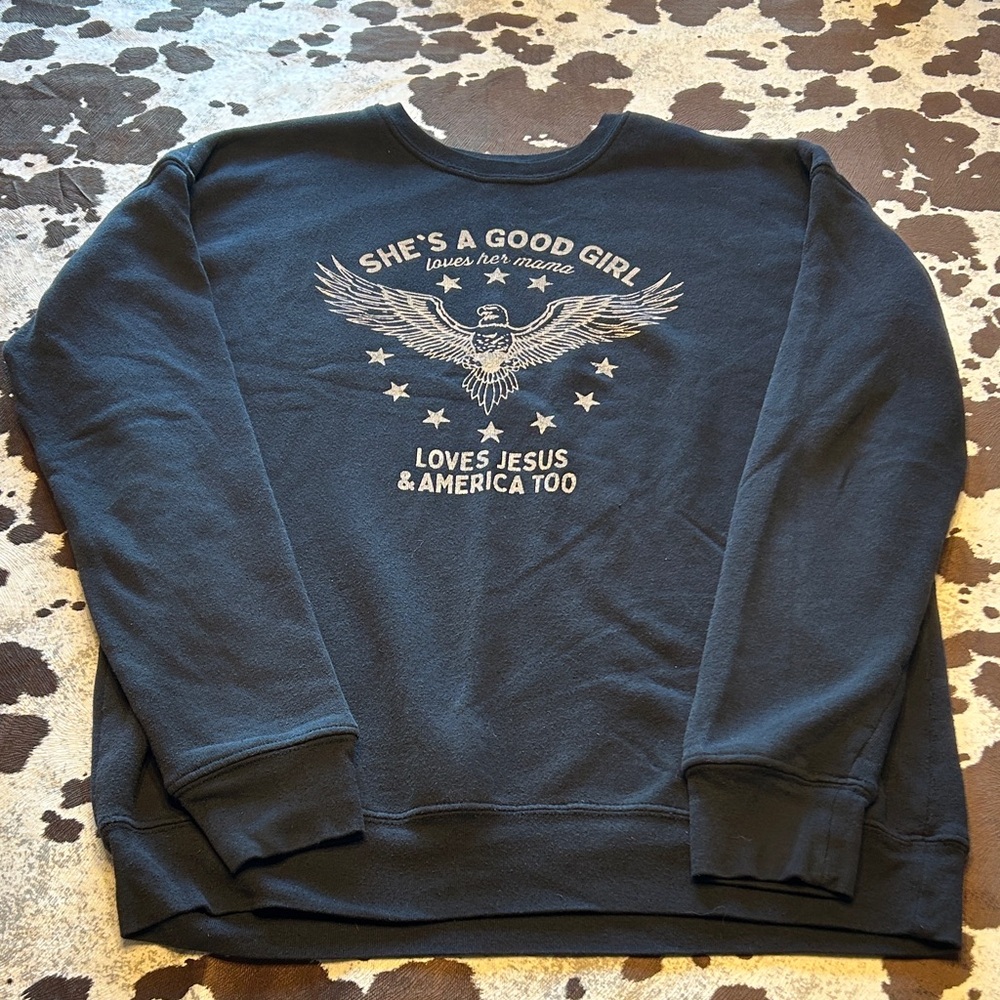 Black Graphic Sweater